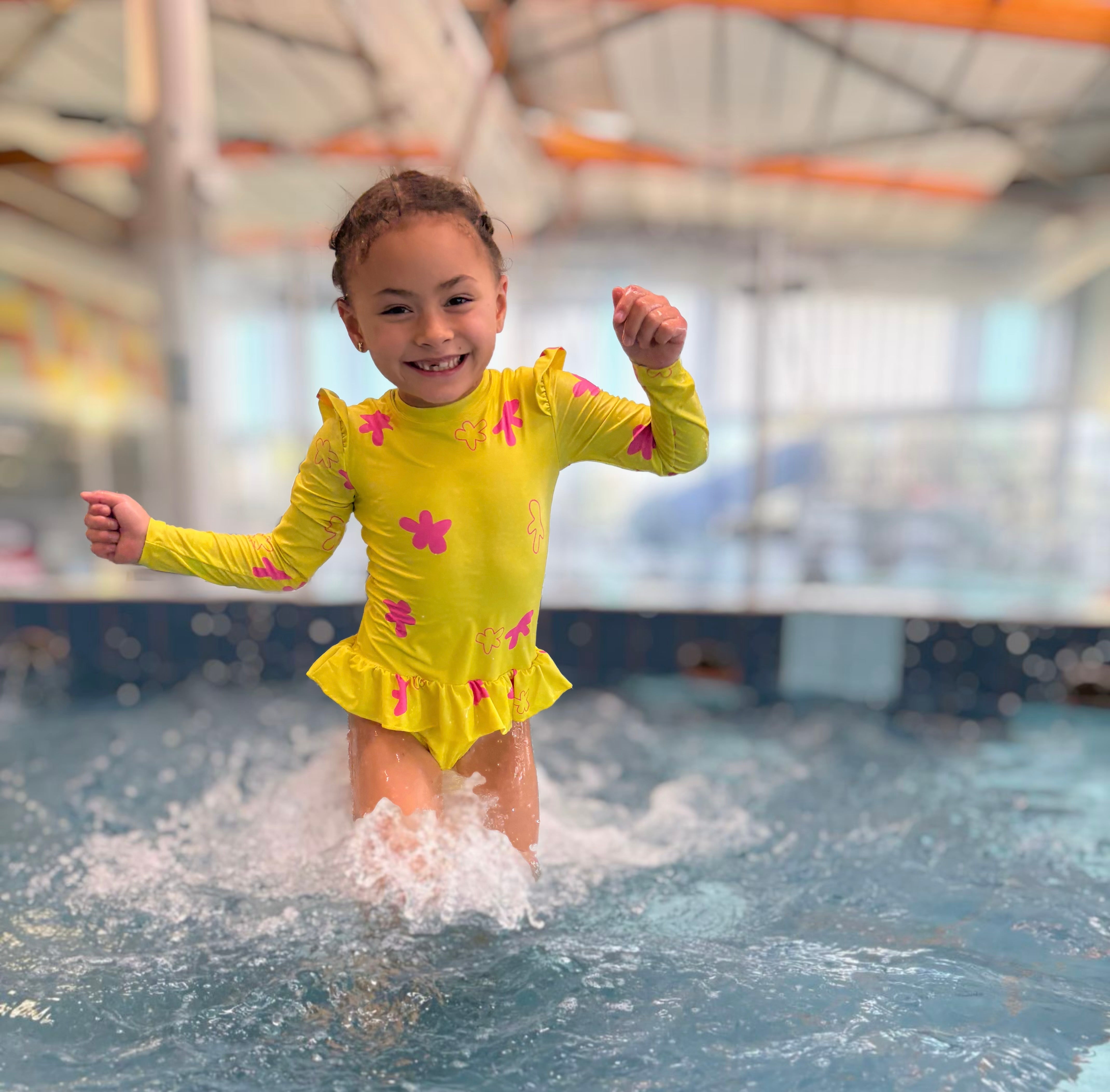 Frill Onepiece – Yellow Reef – Sea Kids Swimwear